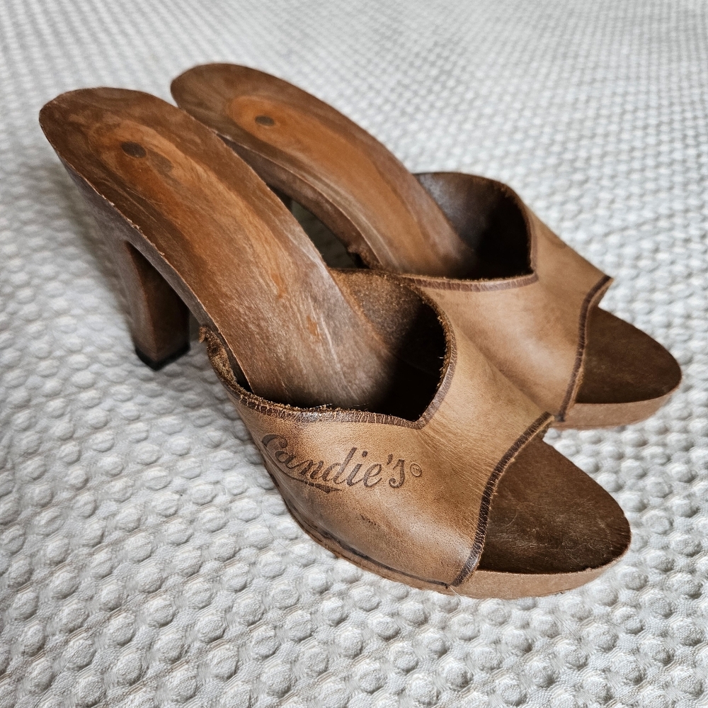 Candie's Brown Open-Toe Heels